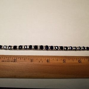 Elegant Sapphire-Accent Silver Tennis Bracelet